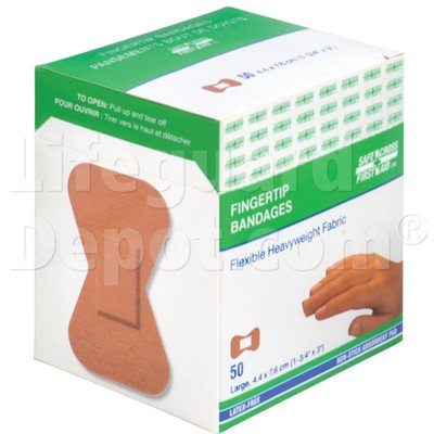 Fabric Bandage, Fingertip Large 4.4x7.6cm, Heavyweight 50's