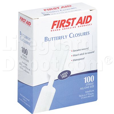 Butterfly Skin Closures, Medium, 100's