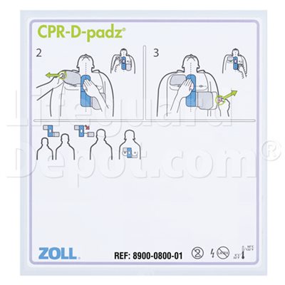 AED, Zoll, Electrodes, Adult, CPR-D Padz, w / CPR Feedback