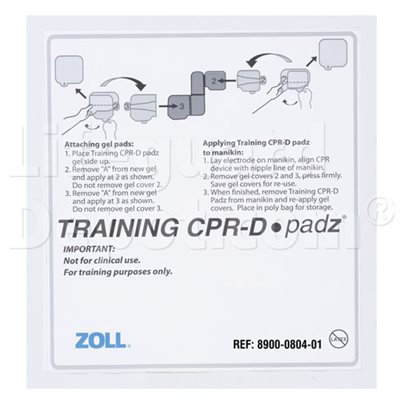 AED, Zoll, Trainer Electrodes, Adult, CPR-D padz, w / CPR Feedback