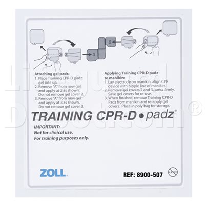 AED, Zoll, Trainer Electrodes, Adult CPR_D-padz, w / CPR Feedback & Simulator Adap