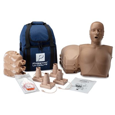 PRESTAN®  Ultralite Manikin without CPR Feedback Diversity Kit, 4-Pack (2 Medium Skin & 2 Dark Skin)