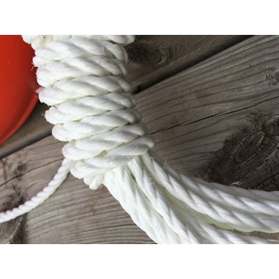 Life Ring Orange (24'' Plastic) with 50ft  White 3 / 8'' Rope