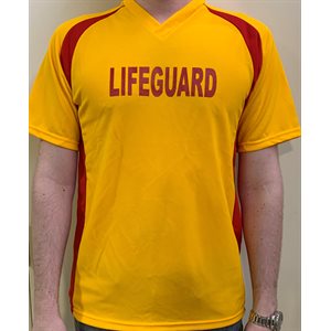 Lifeguard Shirt -Short Sleeve with V-Neck (Small)