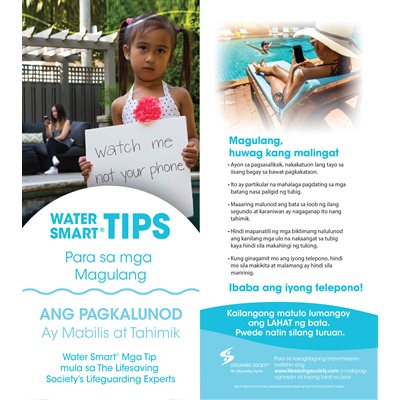 Water Smart Tip Card For Parents -Tagalog - Pkg - 100