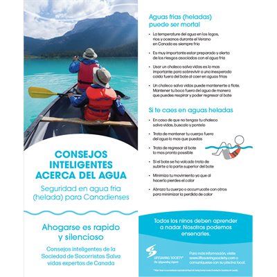 Water Smart Tip Card / Cold Water Safety - Spanish - Pkg-100