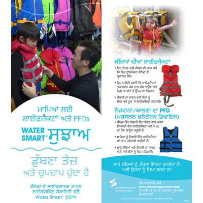 Water Smart Tip Card / Lifejackets & PFD's - Ukrainian - Pkg - 100